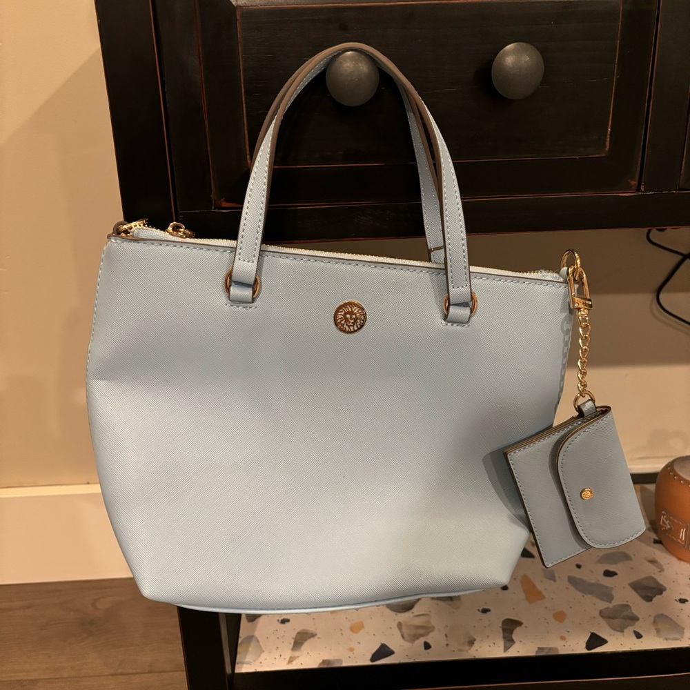 Brand new Anne Klein light blue leather purse
